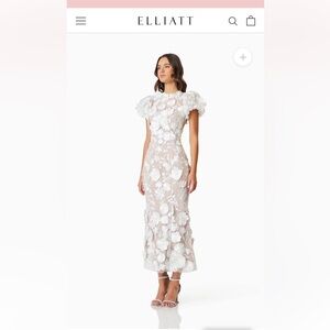 ELLIATT Astraea 3D Maxi Dress in White
